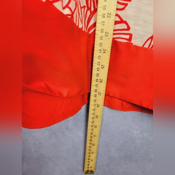 Lane Bryant Linen Cotton Women's‎  orange beige Floral  Skirt Size 24 Plus - Picture 11 of 14